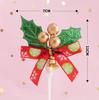 Christmas Decor Set: Card Inserts, Cake Toppers, Cup Garland, Wreath Ornaments, Strawberry Tower, Cartoon Star & Tree Decorations.