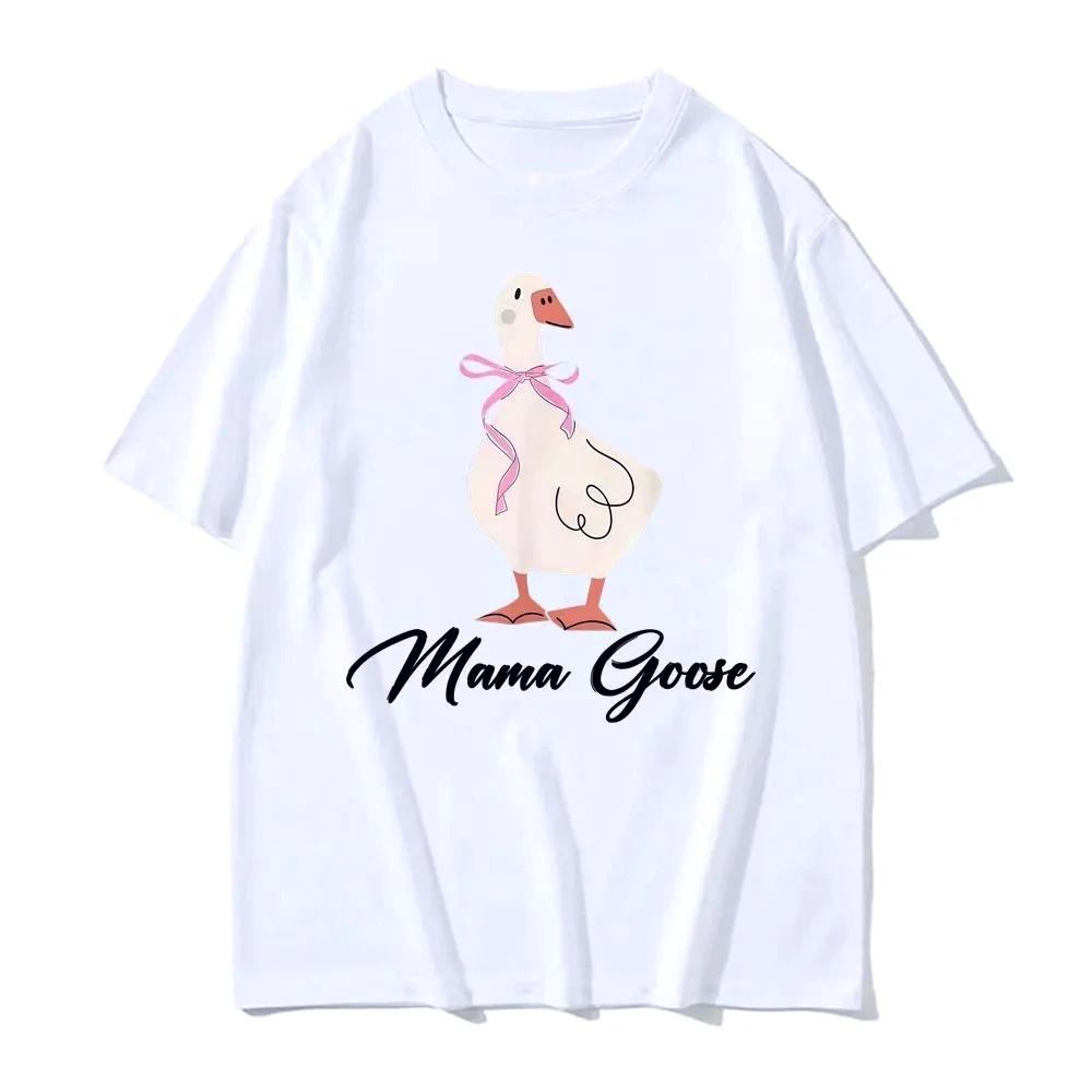 Funny Mama Goose Meme Graphic T Shirts Unisex Women Fashion Humor Casual Short Sleeve Tee Shirt Summer ONeck Vintage Y2k Tshirts