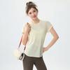 Womens Quick-Dry Loose Yoga Top With Mesh Back Breathable Short Sleeve Fitness Shirt 2026