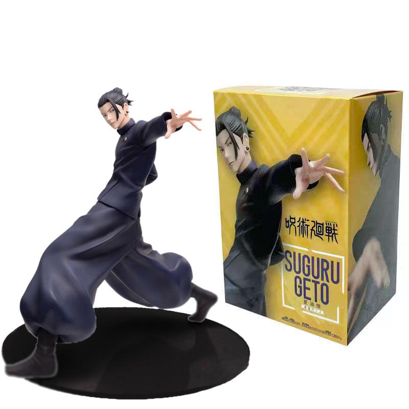 18cm Anime Figuur Noodle Stopper Satoru Gojo Actiefiguur Geto Suguru Figuur PVC Kerst Kind Leuk Cadeau Volwassen Verzameling Model Poppen Speelgoed black