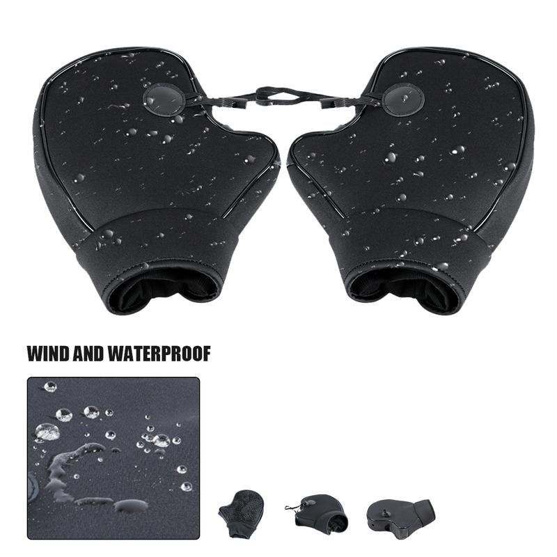 Thick Motorcycle Handlebar Muffs Protective Motorcycle Scooter ATV UTV Winter Warmer Gloves Grip Handle Bar Muff Rainproof Warm