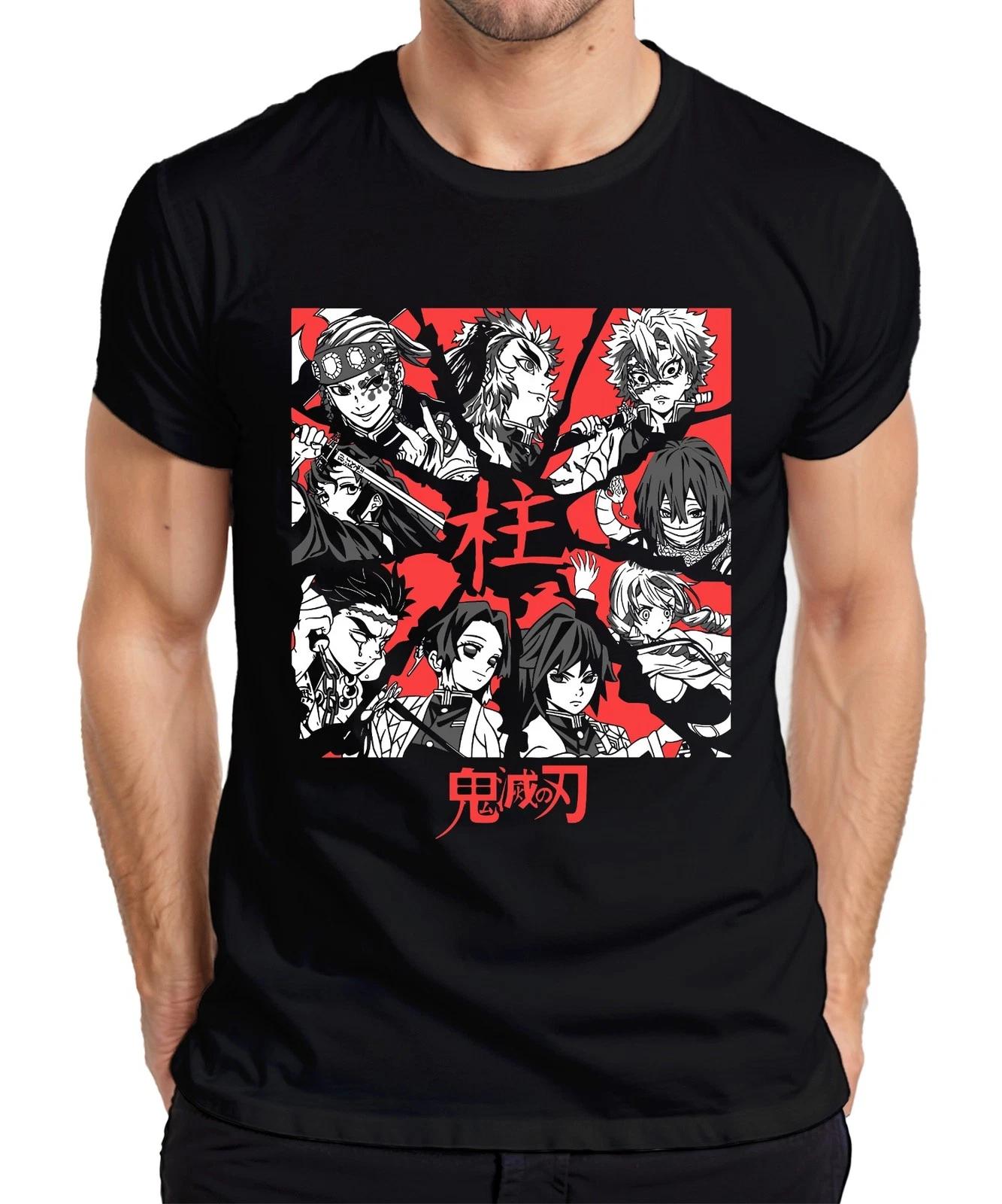 Demon Slayer Kimetsu no Yaiba Hashira Anime Geschenk Vintage Herren T-Shirt XXXL