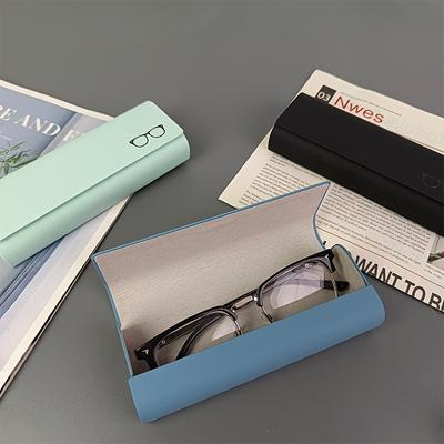 Handgefertigtes Leder-Brillenetui Myopie-Brillen Sonnenbrillen Aufbewahrungsbox Anti-Rutsch-Futter Großer Kapazität Brillenetui Heimzubehör