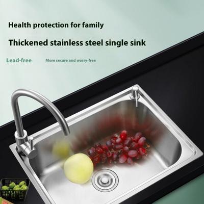 Einzelbecken Geschirrspülbecken Edelstahl Quadratische Küchenspülen Spülbecken Handwaschbecken Spülbecken Langlebig