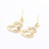 Light luxury high-end pink zircon gourd earrings new Chinese style romantic women's earrings 925 silver needle earrings