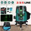 2/3/5 Lines 360° Rotatable Indoor Outdoor Green Radius Alternating Direct Horizontal Vertical Measuring Instruments Self-Leveling Laser Level