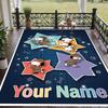 Custom Text Snoopy Peanuts Pattern Floor Rug Soft Indoor Carpet Mat Living Room Bedroom