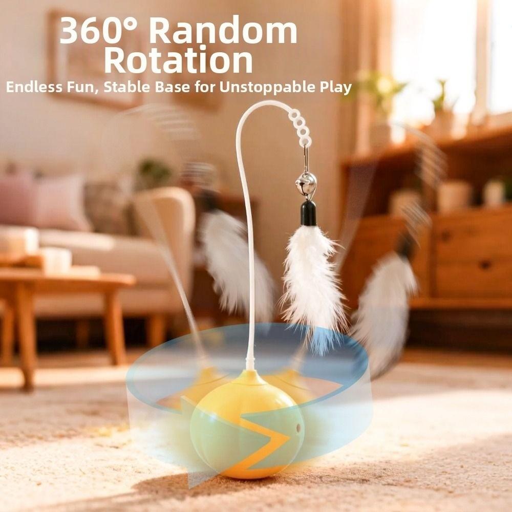 Creative Cat Tumbler Toy 360-degree Rotation Onion Design Cat Infrared Interactive Toy Detachable Bite-resistant