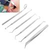 6pcs / set Dental Tartar Scaler Teeth Pick Spatula Dental Instruments Dentist Oral Care Tools