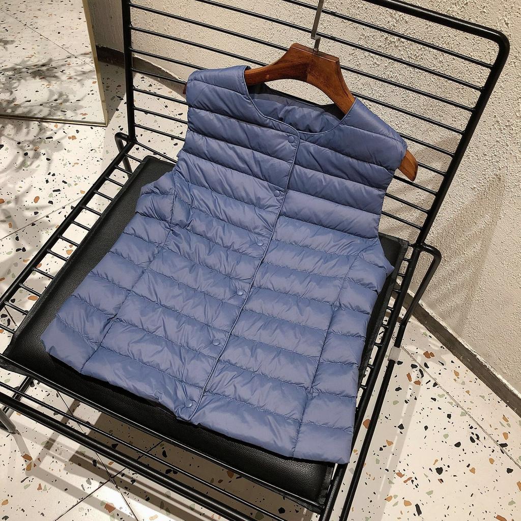 Women Sleeveless Puffer Jacket Spring Winter Female Ultra Lightweight Packable Warm Down Liner Vest