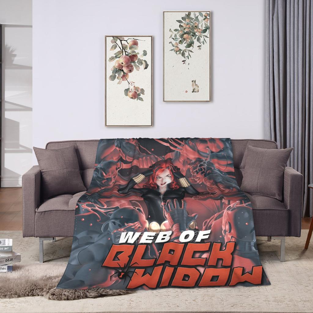 Black Widows Warm Soft Blanket Kids Plush Throw Blanket Novelty Couch Bed Flannel Bedspread Sofa Bed Cover