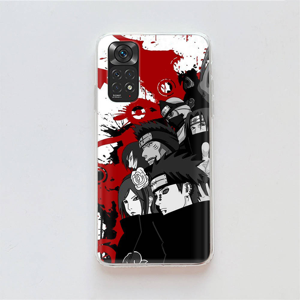DT30 Akatsuki Naruto Case for Samsung A04 A14 A23 A34 A54 M23 M33 M52 M53 Realme 10 9 C30S C35 C55 VIVO Y02S Y21 Y33S Y51 X80 Pro Clear Cover