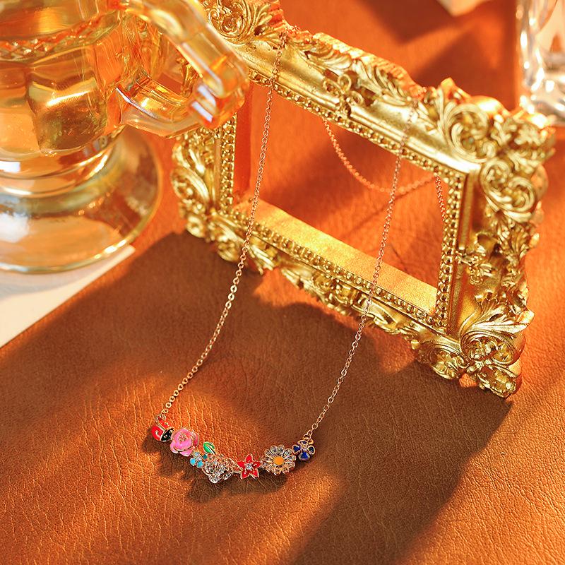 Colorful Floral Trend Necklace: 2025 Sweet Luxury Women's Accessory