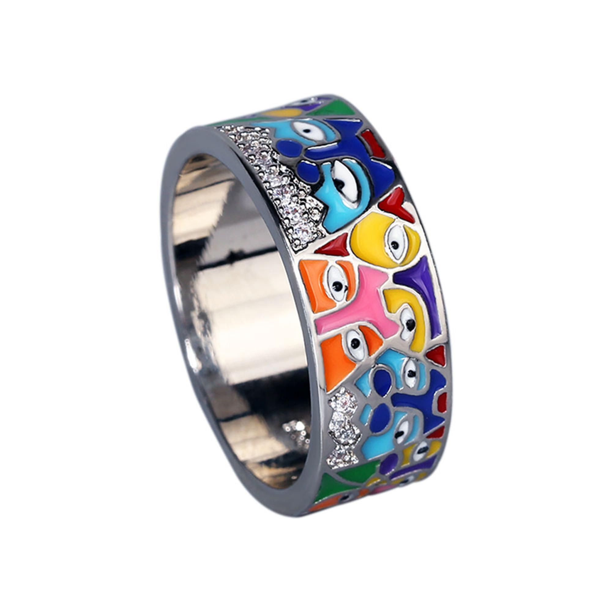 

Модные Кольца Для Женщин Белый CZ Эмаль Ручной Работы Прекрасный Кот Уникальное Модное Кольцо Вечерние Модные Ювелирные Изделия 11