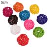 10Pcs Bird Parrot Bite Play Toy Parakeet Cane Weaving Vine Ball Pet Cage Decor