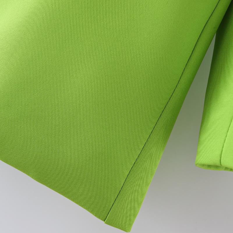 Women Parkas Fashion with Pockets Solid Double Breasted Blazer Vintage Long Sleeves Notched Neck Female Office Lady Outfits