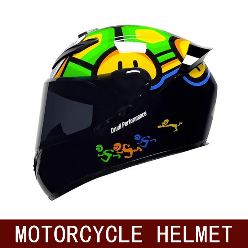 Motorcycle Helmet Motorcycle Full Helmet Racing Kart Summer Anti-fog Sunshade Retro Personality Helmet Safety Helmet