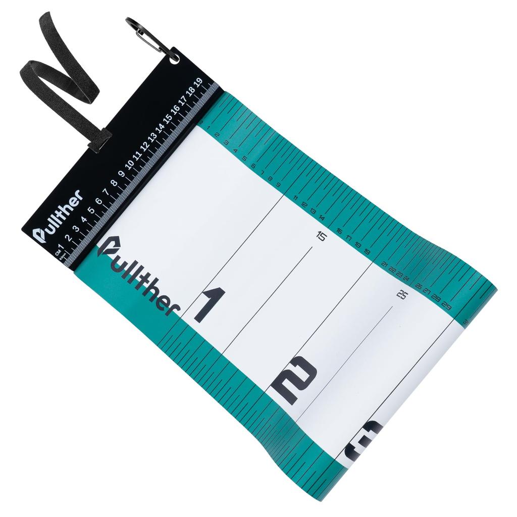 Pullther Fishing Measure Ruler Wide Fish Measuring Measure Waterproof Wear Resistant Hanging Type Total Length 135cm Measures Width up to 20cm