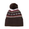 2025 Autumn and Winter Wool Hat Bohemian Geometric Rhombus Retro Knitted Hat Velvet Thickened Imitation Mink Winter Hat Women