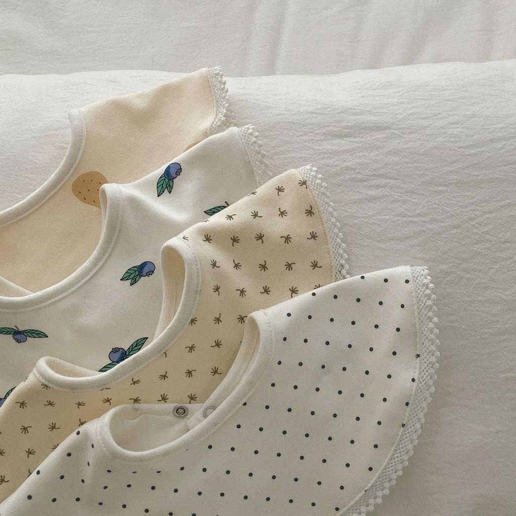 360 Grad drehbare Baby-Lätzchen aus reiner Baumwolle, Spucktücher, Aufstoßtücher, Baby-Falscher Kragen, Sabber-Lätzchen für Kleinkinder