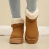 Thick-soled Warm Snow Boots for Women Fleece and Thickening for The Winter of 2025, Comfortable and Lightweight Stylish Belt Buckle Shoes