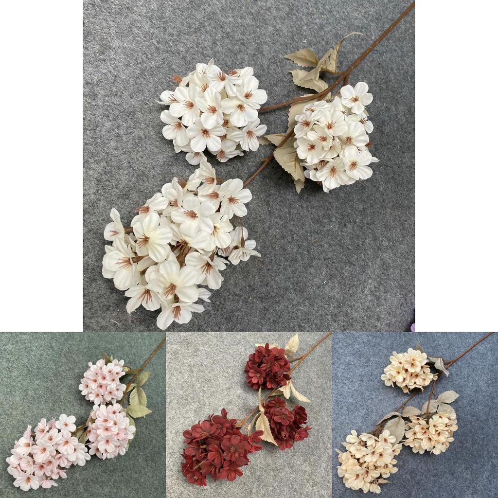 Artificial Pagoda Hydrangea Bouquet Wedding Photo Props Luxury Table Decor Faux Flower Stems 77 Chars