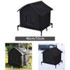 Outdoor Stray Cat House Thickened with Windproof Curtain Winter Feral Cat Shelter Weatherproof Oxford Cloth for Garden Courtyard