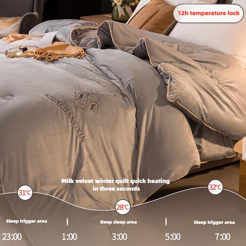 Oboustranná sametově hřejivá zimní přikrývka