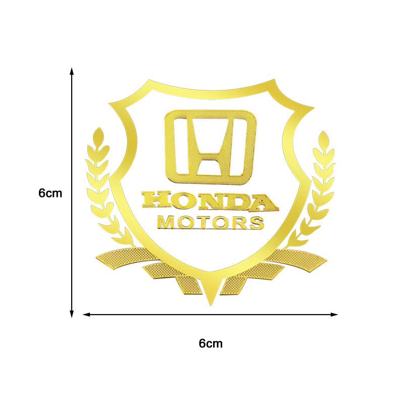 Car Badge Body Side Metal 3D Emblem Ears of Wheat Sticker Decal Auto Exterior Accessories For Honda Fit Mugen Insight Type VTEC Vezel Fit XRV CRV HRV