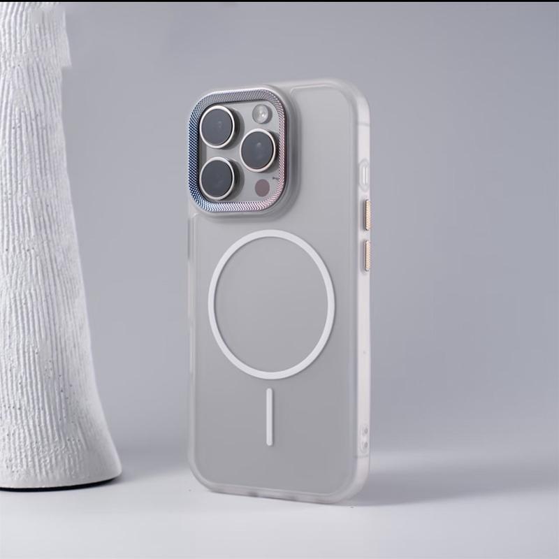 Luxus Spiricle Kamera Magsafe Hülle für iPhone 16 15 Pro Max 14 13 12 11 Pro Max Matt Magnetisch PC Stoßfeste Abdeckung für iPhone16