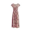 Vintage Printed Dress Fashion Elegant Neck Short Sleeve Dress Long Dress Women's Clothing