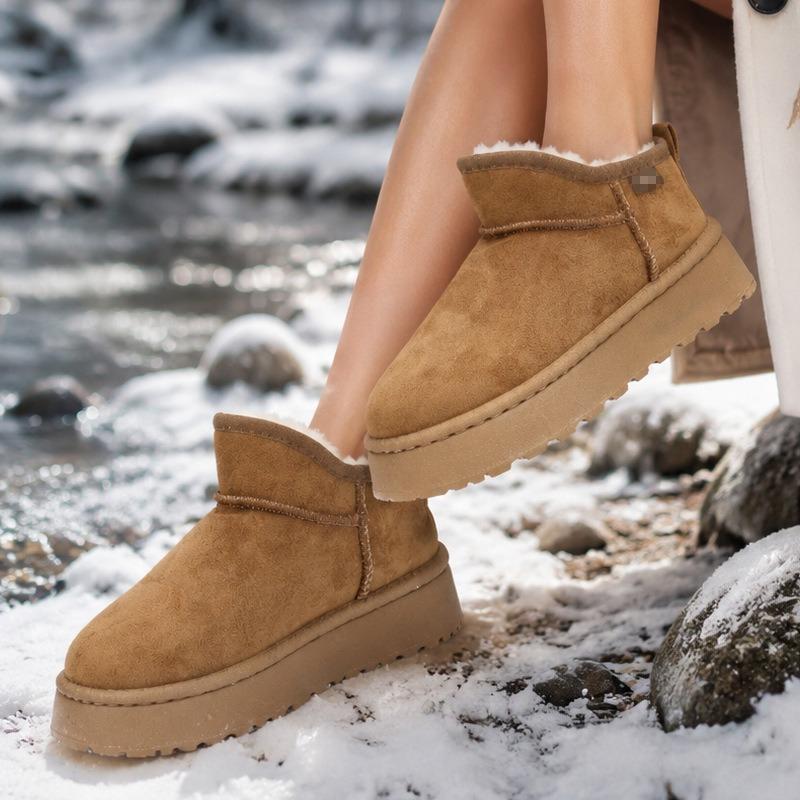 Women's 2026 New Winter Fleece Lined Warm Snow Boots, Height Increasing Thick Sole Furry Mermaid Boots for Ladies