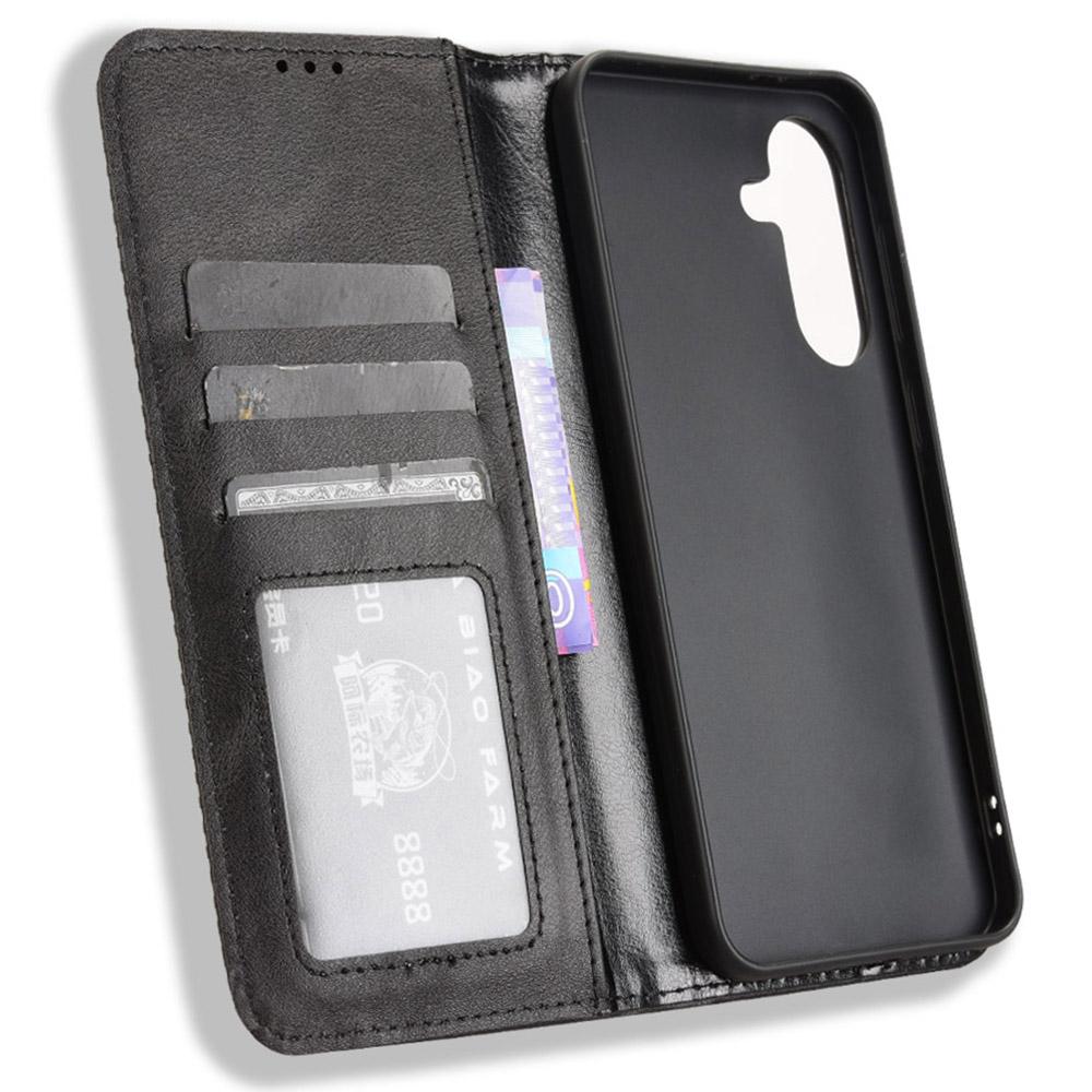 For Samsung Galaxy A56 5G Leather Case Wallet Stand Retro Texture Phone Cover