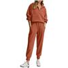 Women's Casual Half Zip Long Sleeve Top and Pants Set