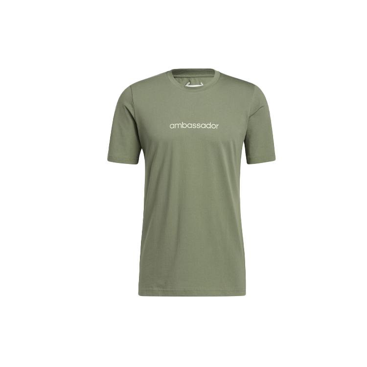 Adidas T Shirts Men s Green Crew Neck Moderate Straight Fit GM1208 XXL