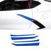 Blue Carbon Fiber Exterior Side Door Handle Frame Trim Sticker For Corvette C8