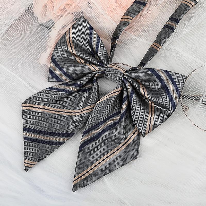 Jk Japanese Plaid Korean Version Of Collar Flower Graduate Female Collar Flower College Wind Streamer Jk Bow Shirt Accessories Sailor Suit