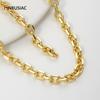 18K Gold Plated Brass Thick Heavy Oval Chains For Necklace Bracelet Accessories,6.6*9mm Chain for DIY Jewelry Making Findings