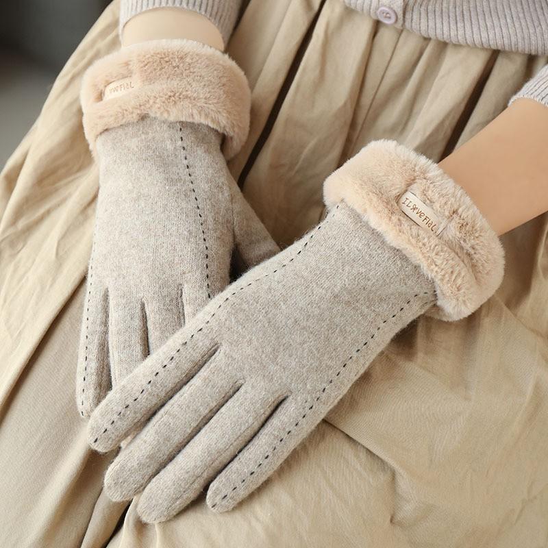 Cashmere Womens Touch Screen Gloves For Winter Warmth With Windproof Protection For Commuting