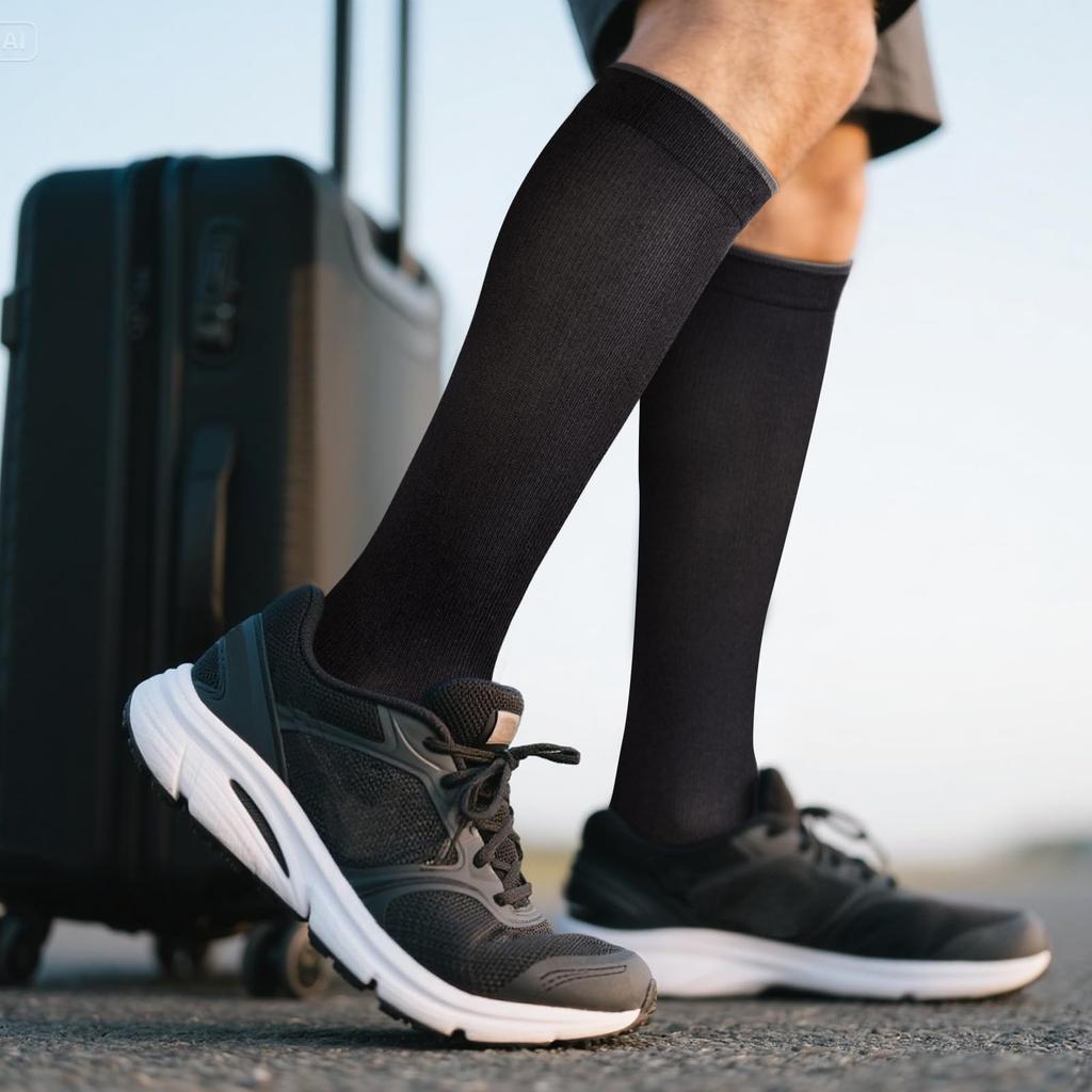 YUEDGE Compression Calf For Standing Work and Sizes Women's Socks, Support, Quick-Drying, Moisture-Wicking, Sports, 5-Pair Set, 23-26cm