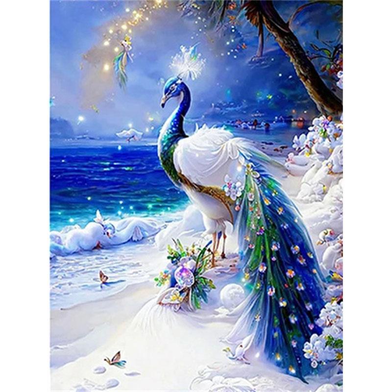 DIY Diamond Painting Peacock Cross Stitch Kit Mosaic Art Diamond Painting Full Circle/Square Diamond Home Decoration