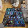 Cybernetic Rottweiler Portraits Pattern Rug Floor Mat for Living Room or Bedroom Soft and Comfortable Carpet a Gift for Birthday and Holiday.