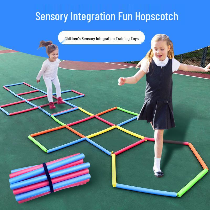 Kindergarten Foam Noodle Sticks: Sensory Training & Hopscotch Toy
