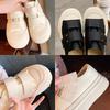 Studiolee lazy Velcro versatile little white shoes round head heightening platform biscuit shoes women's spring and autumn
