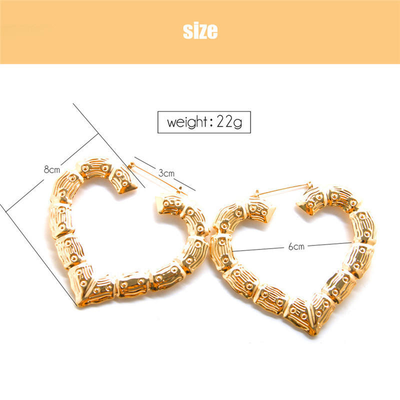Large Bamboo Earrings Hip-Hop Earrings Ladies Hoop / Hoops Ear Circle