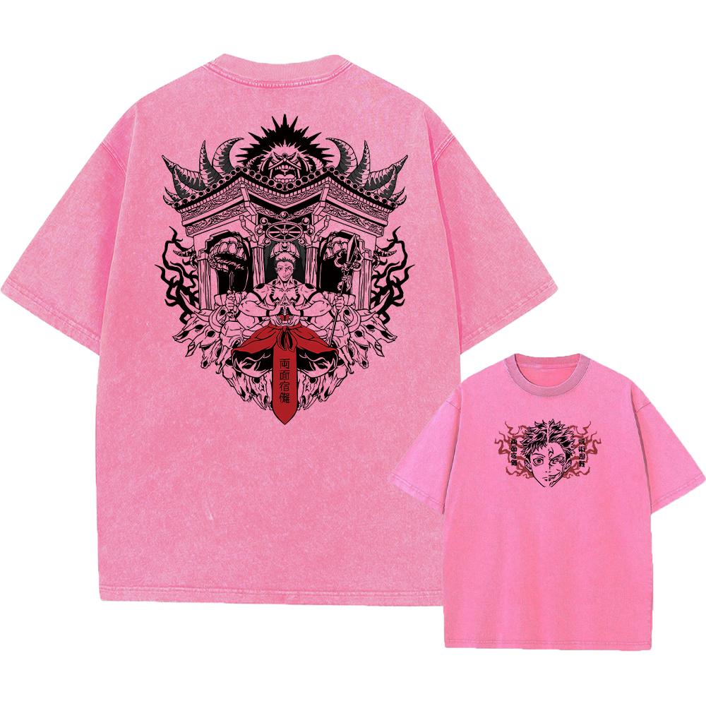 Anime Jujutsu Kaisen Streetwear Harajuku T-Shirt Print T-Shirt Herren Sommer Kurzarm T-Shirt Baumwolle Lockere Oberteile Tees