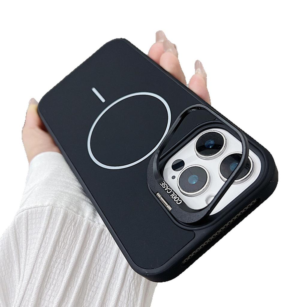 Applicable To Apple 16promax Lens Holder, Mobile Phone Case, Skin-sensitive Magnetic Suction iPhone15 Simple Premium Protective Case