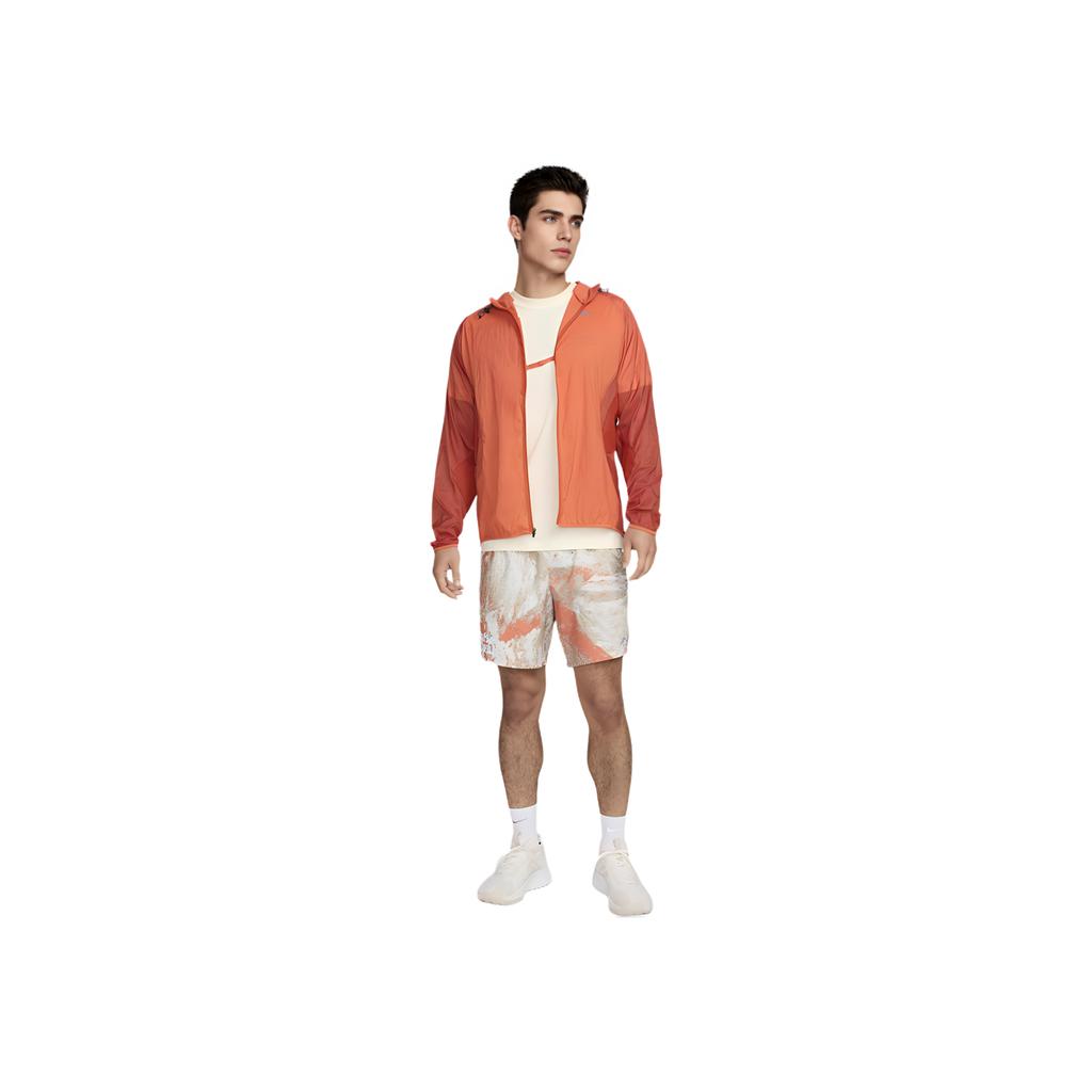 Nike Trail Aires Waterproof Comfortable Fitting Running Long Sleeve Jacket Men Jackets Vintage-Coral Dragon-Red Black FN4003-846