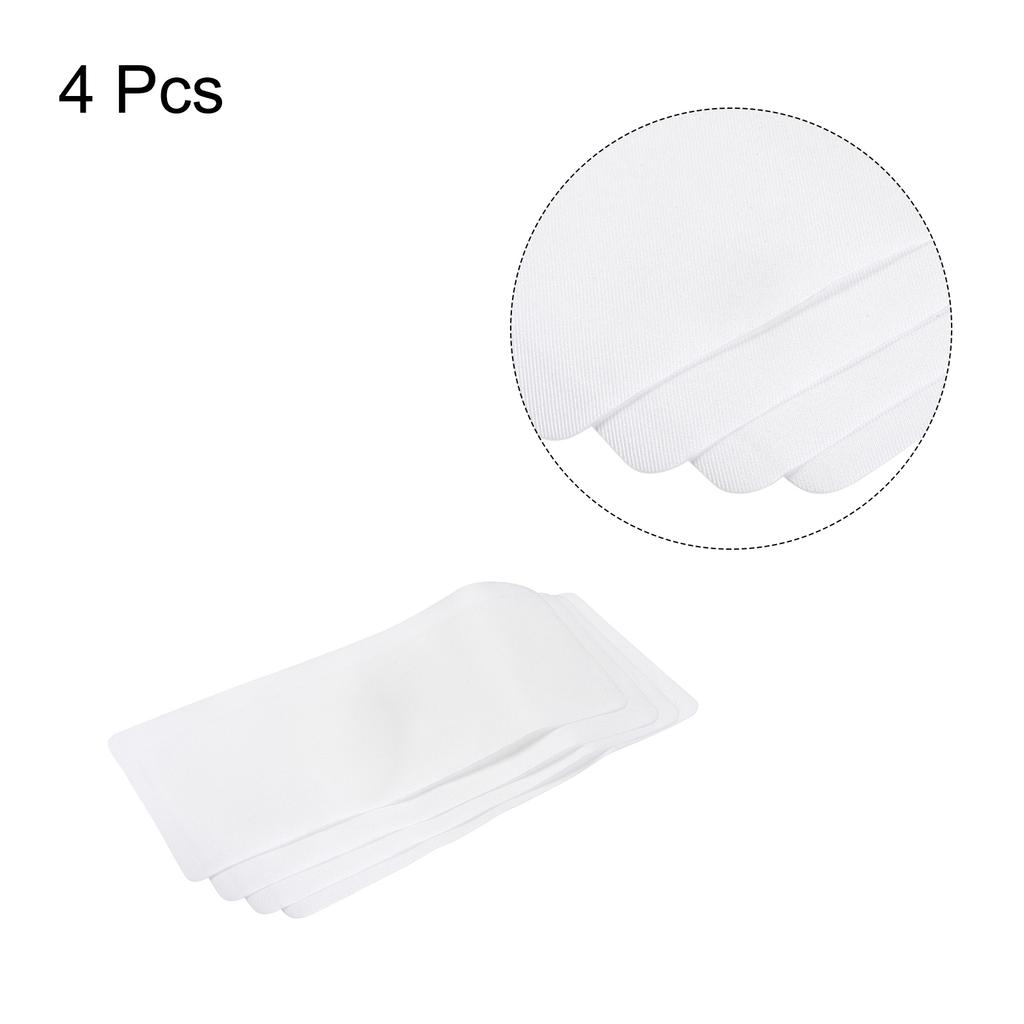 4Pcs Iron On Patches for Clothing Repair Fabric Repair Patches Iron-On Mending Fabric White