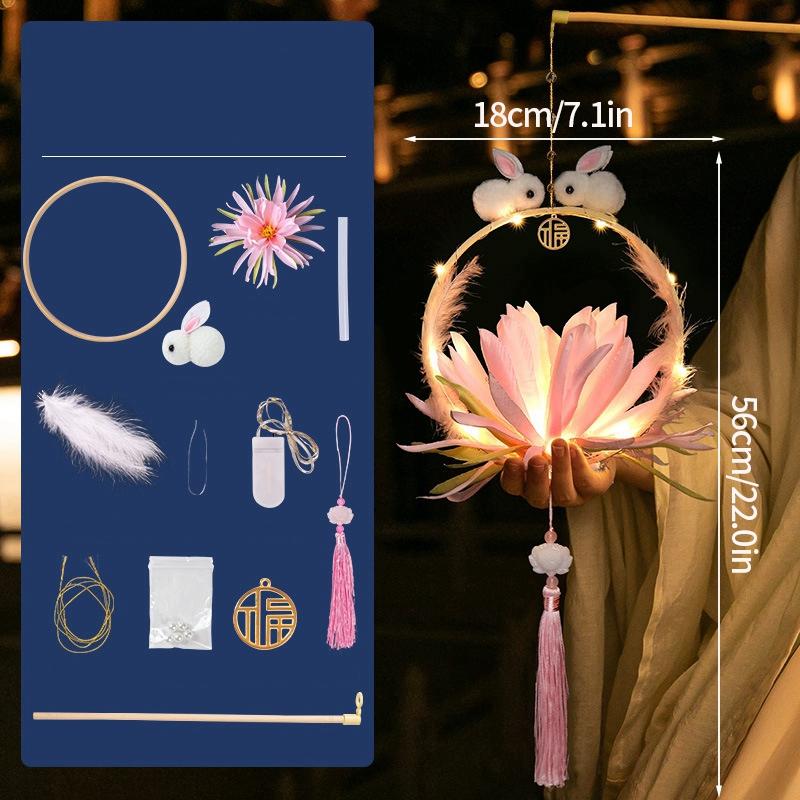 Chinese Paper Lantern Mid- Autumn Festival Lanterns Japanese Lantern Wedding Accessorie Autumn Decor DIY Material Pack